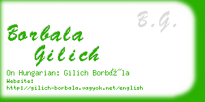 borbala gilich business card